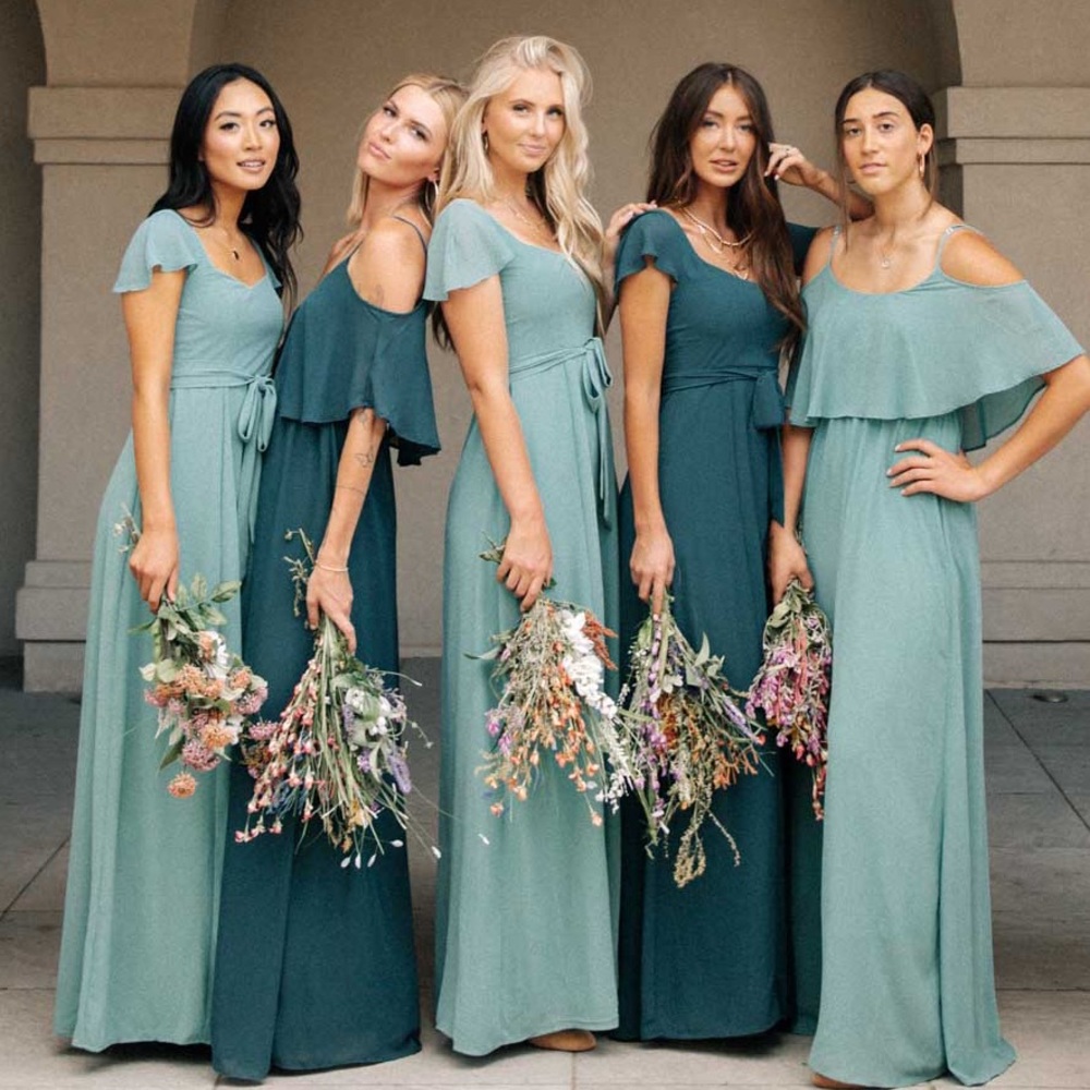 Bohme Florence Bridesmaid Dress Teal Medium